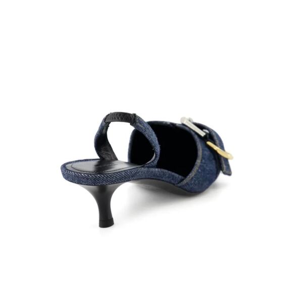 Givenchy Voyou Denim Slingback Heels in Dark Blue 39 - Picture 6 of 6